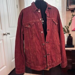Levi’s Western Denim Trucker- Burgundy- XL